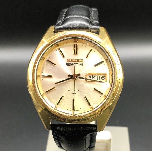 [A]時計(サ60)★[[WH-11674]]★SEIKO(セイコー)★7019-7060★5ACTUS 21石 ゴールド・デイデイト★_画像2