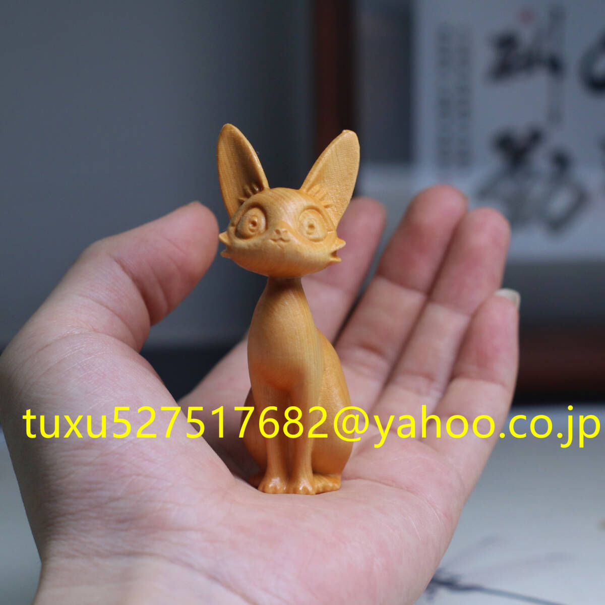 優雅の猫 置物 極上品 猫 木彫り 木工細工 飾り置物 希少_画像5