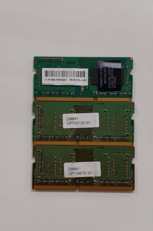 L0501-01 PC memory 3 pieces set Micron PC3L-14900S(DDR3)×1 PC4-3200A(DDR4)×1 PC4-2666V(DDR4)×1 each 4GB total 12GB