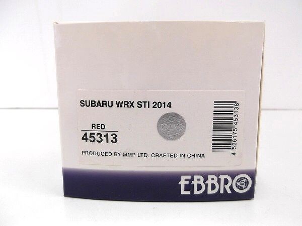EBBRO/エブロ 1/43 SUBARU/スバル WRX STI 2014 RED/赤 45313/60サイズ_画像9