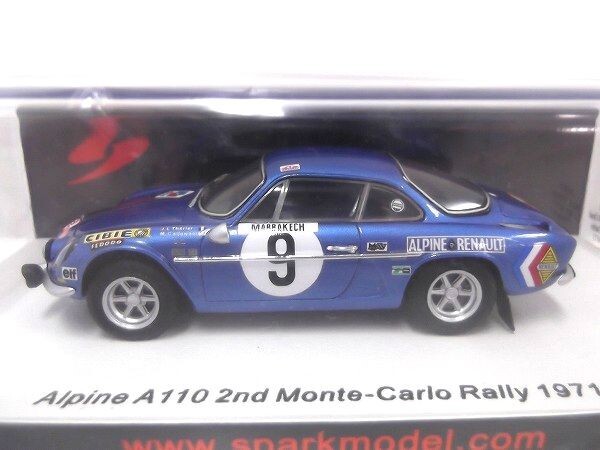 【未開封】spark 1/43 Alpine A110 2nd Monte-Carlo Rally 1971 J-L Therier/M.Callewaert S6105 MINIMAX スパーク/60サイズ_画像1