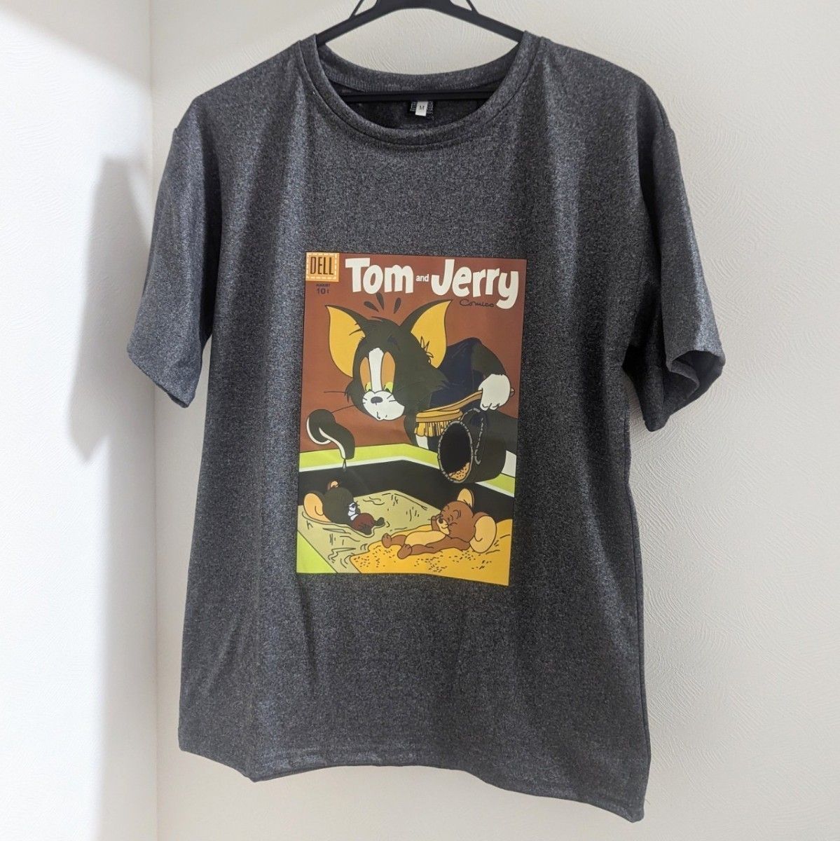 トムとジェリー　キャラクター プリントTシャツ XL グレー ユニセックス 半袖 お揃い