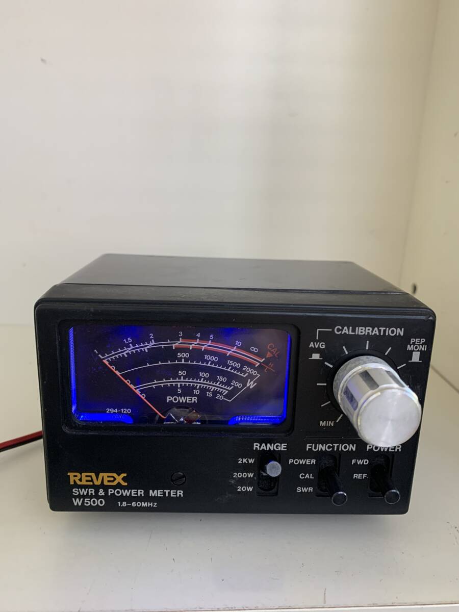 1円スタート　REVEX　W500　通過型SWR＆パワー計　AM FM HF　28MHz　CB無線　NASA　オーフナ　ジャンク品1.8～60MHz 20W/200W/2KW_画像1