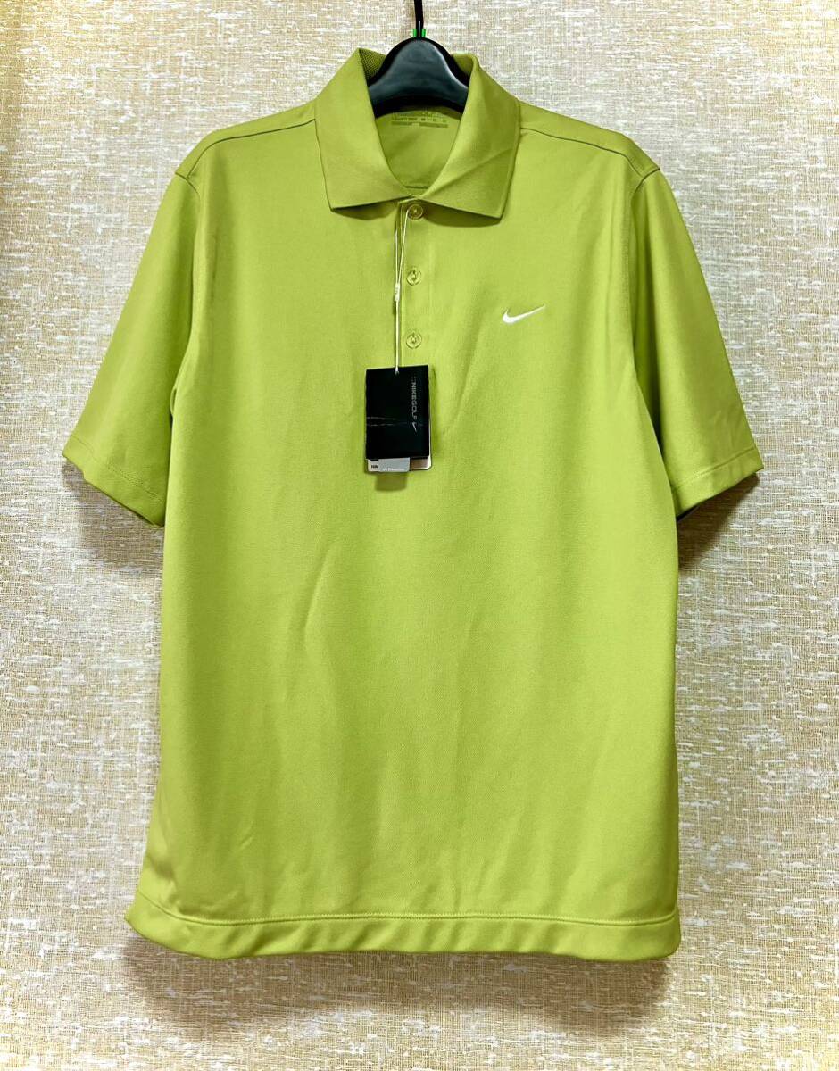  новый товар NIKEGOLF FIT DRY Nike Golf . пот скорость .UV cut рубашка-поло с коротким рукавом желтый зеленый обычная цена 6600 иен 