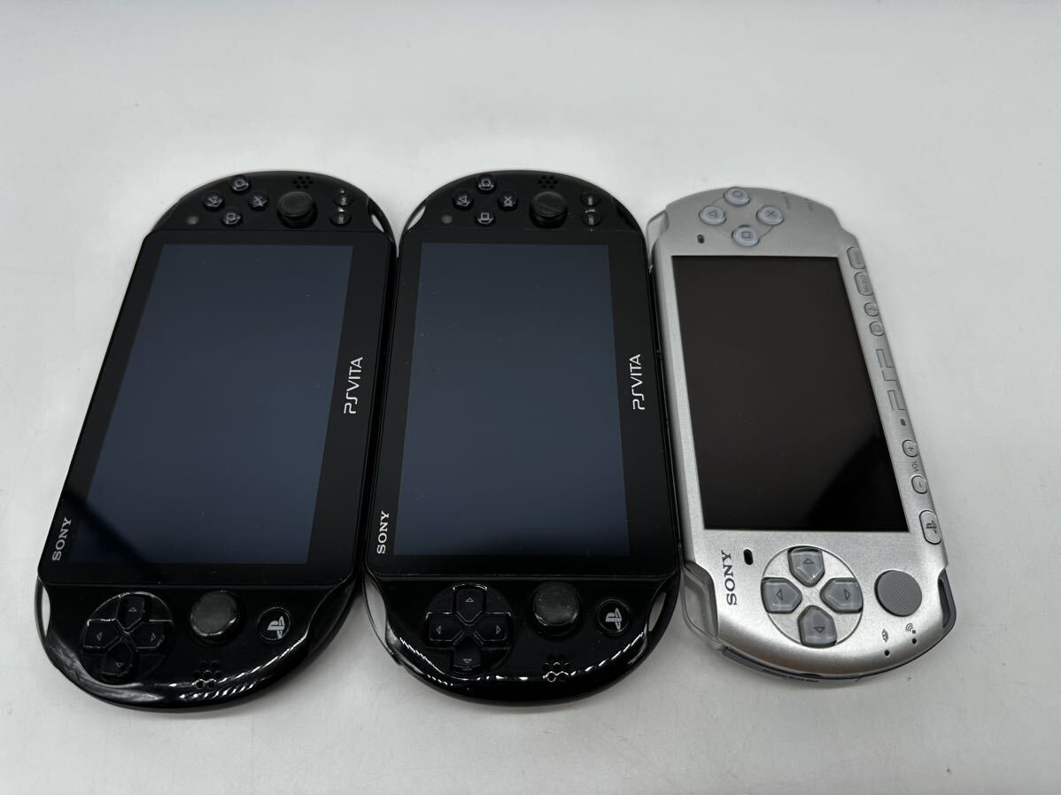 *1 jpy ~*[ electrification verification settled ]SONY PlayStation vita PSP summarize PCH2000 PSP3000 3 pcs. set Sony sony PSVITA body Vita junk treatment 