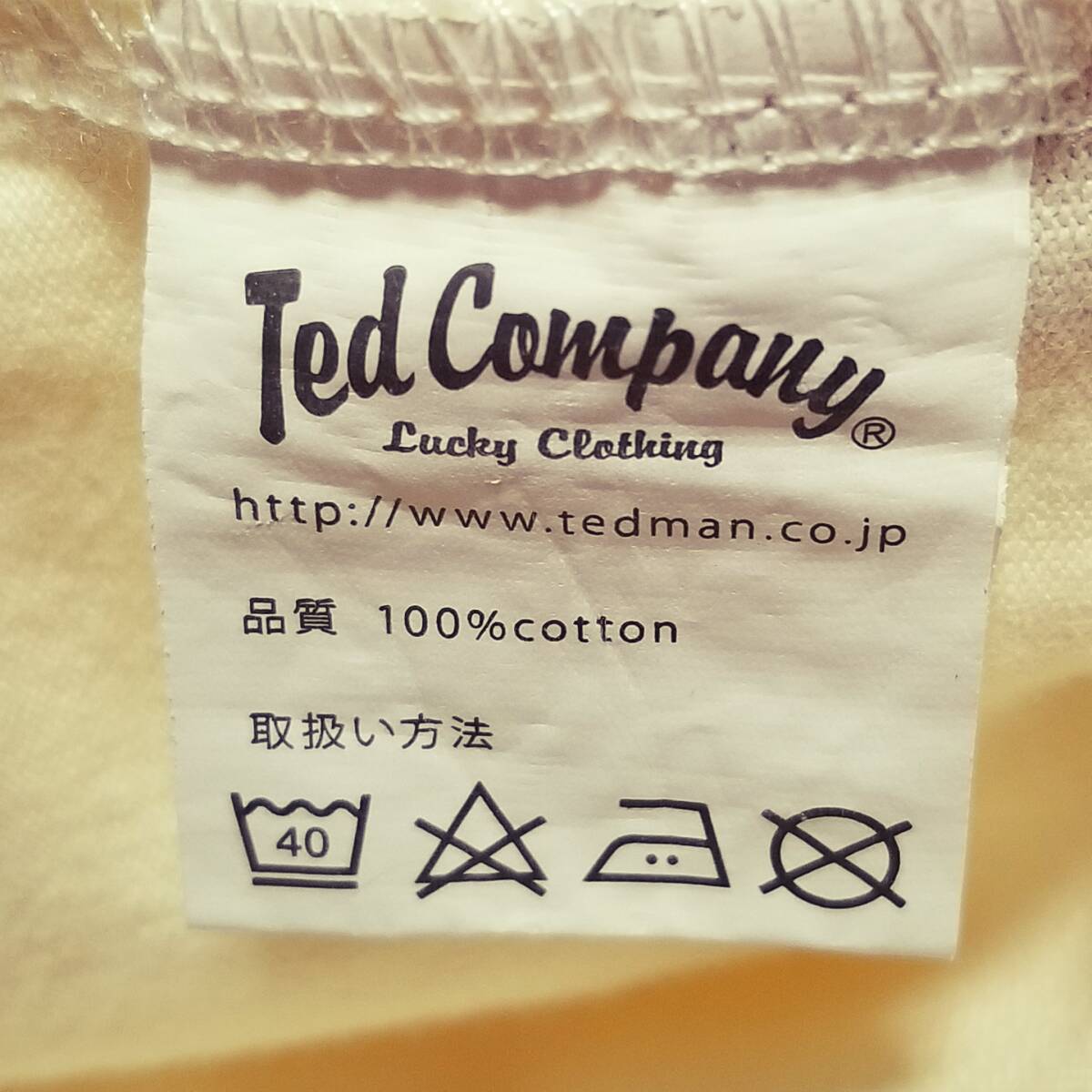 【美品】◎ TEDMAN テッドマン テッドカンパニー/ 半袖 カミナリモータース コラボ クルーネックTシャツ　SIZE： 38　イエロー_画像8