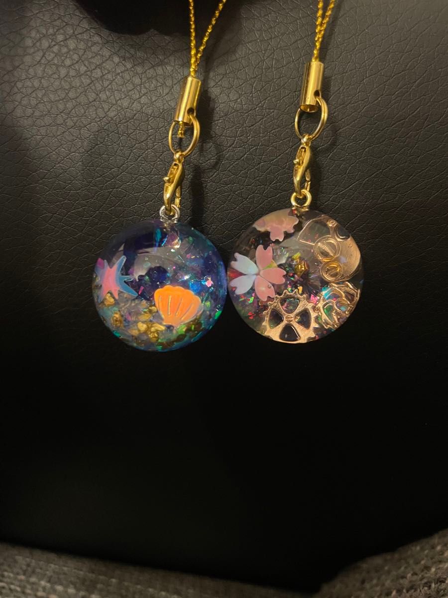 レジン　キーホルダー　ストラップ