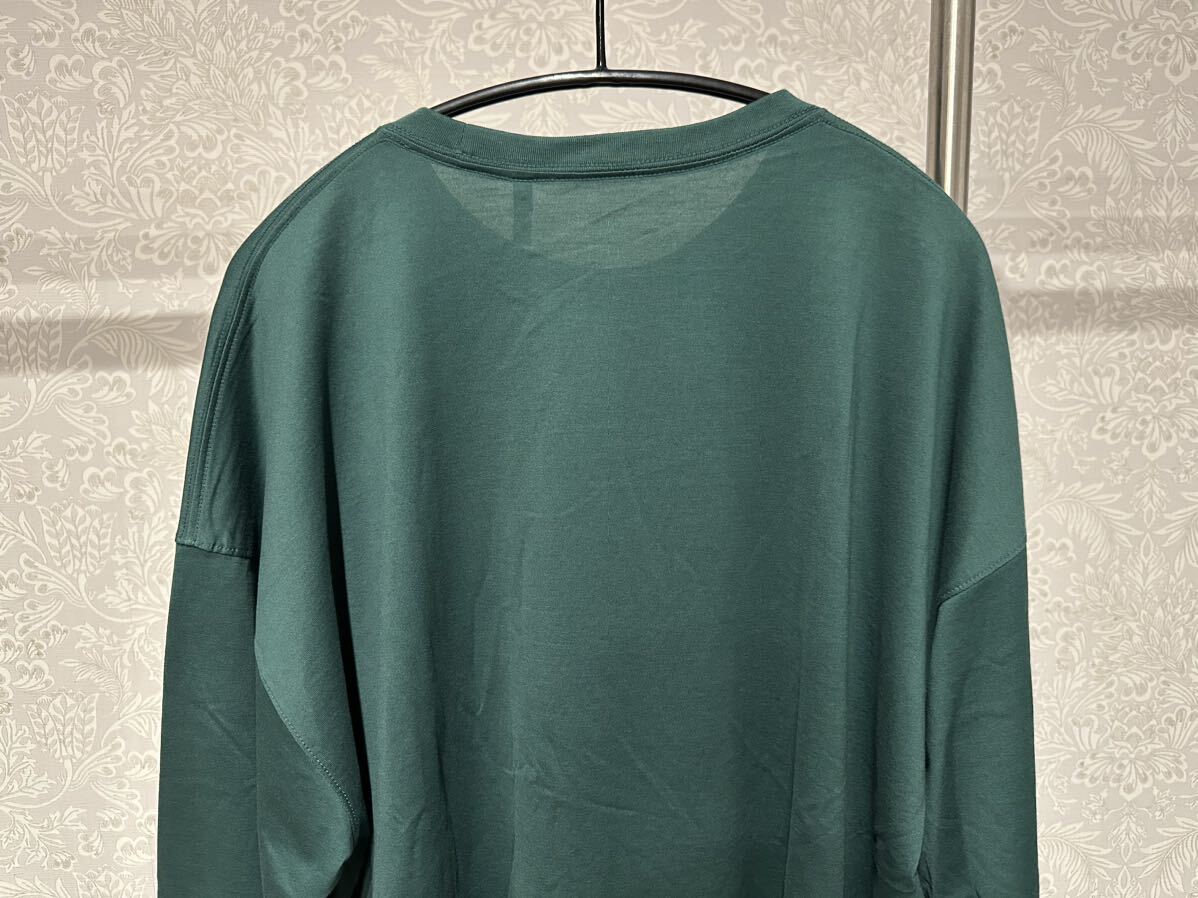 新品 38 KAPTAIN SUNSHINE Sea island suede tenjiku L/S tee キャプテンサンシャイン ロンT Tシャツ ロングスリーブ 長袖 グリーン 緑_画像5