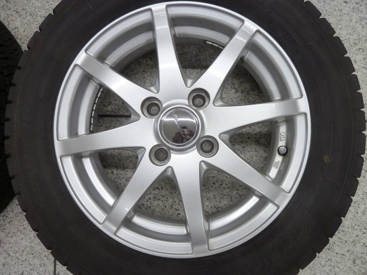 ●●2405-BM4LL LAPORTA 4.5J 14in +45 PCD100 VRX2+アイスナビ7 165/65R14 4本 バリ山 美品！ デリカD:2 ソリオ アトレーワゴン ハスラー_画像3