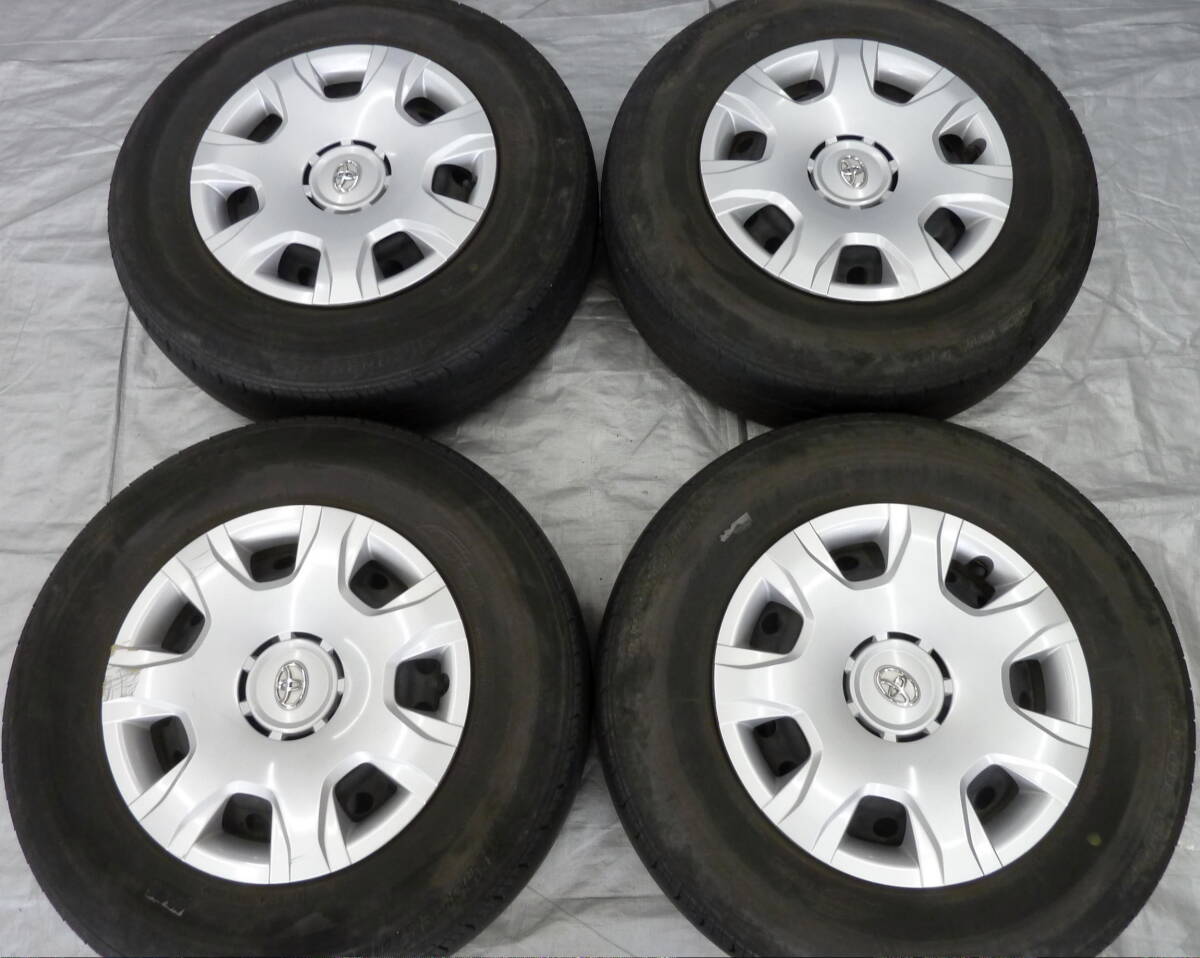 ●●2405-12LL 200系 ハイエース レジアスエース 純正スチール 鉄ホイール キャップ付 RD-613STEEL 195/80R15 107/105L LT 4本セットの画像1