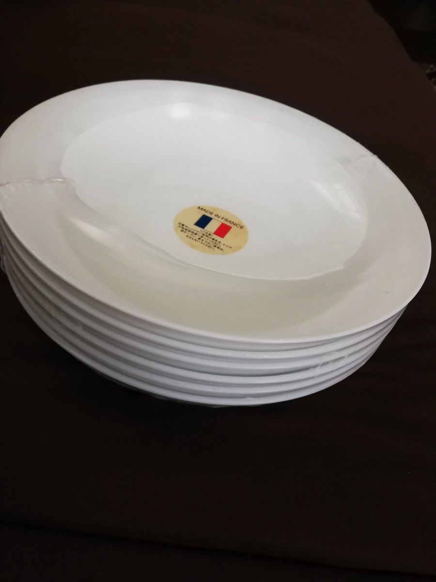 白無地丸皿６枚セット  白い皿  未使用品