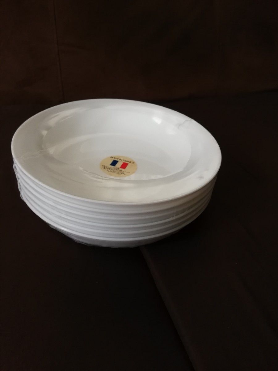 白無地丸皿６枚セット  白い皿  未使用品