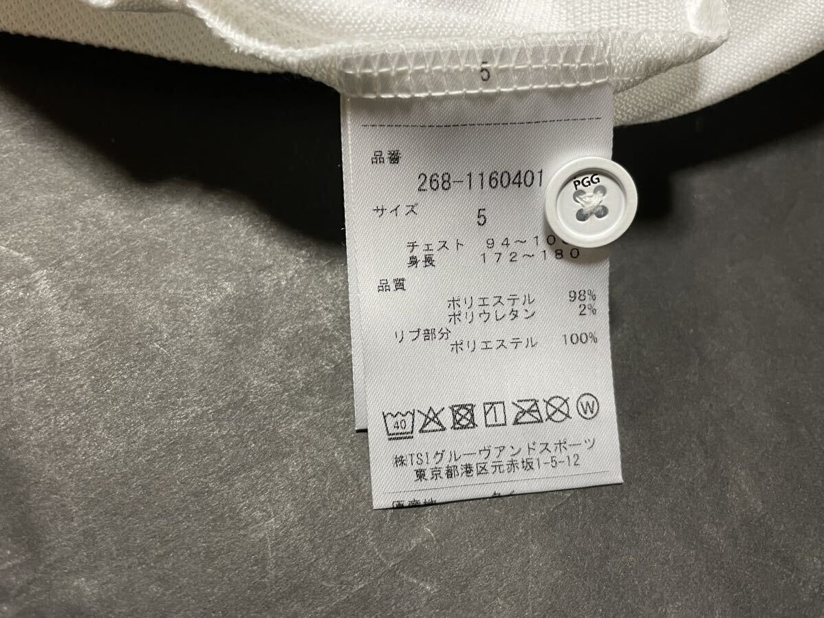 [ новый товар не использовался ] стандартный товар подлинный товар PGG Pearly Gates мужской kanoko рубашка-поло с коротким рукавом 5 белый 