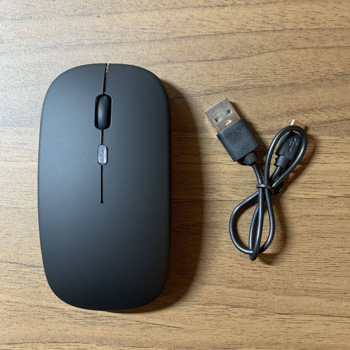 [ новейший версия ] беспроводная мышь тихий звук супер-легкий USB тонкий ( черный )