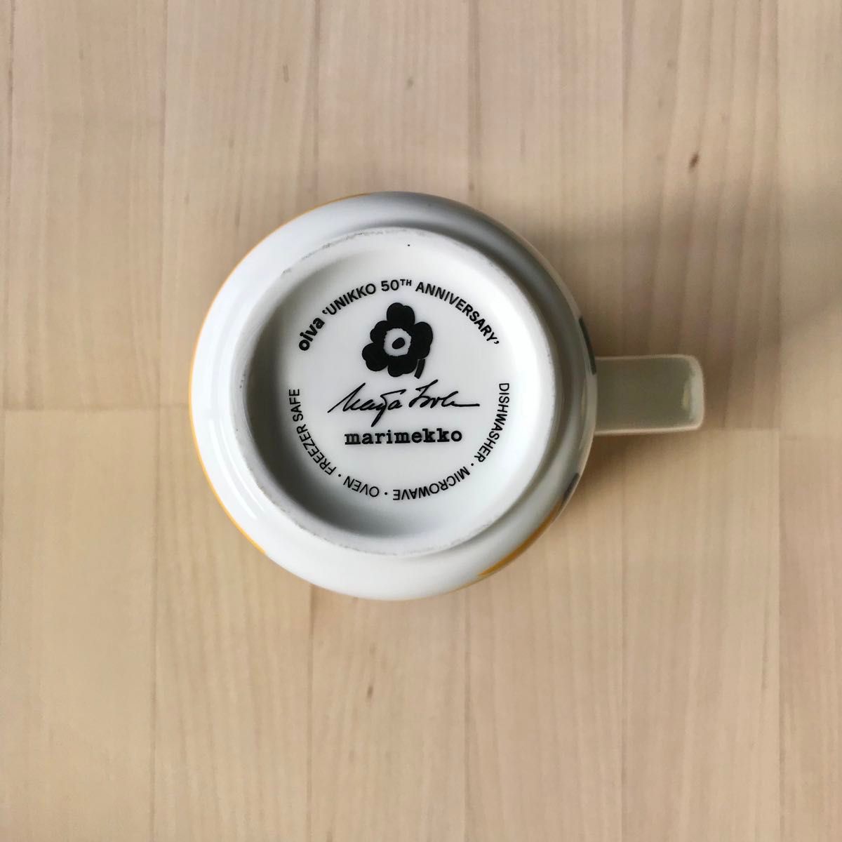 マリメッコ　ウニッコ　イエロー　マグカップ　ウニッコ生誕50周年記念モデル　廃盤