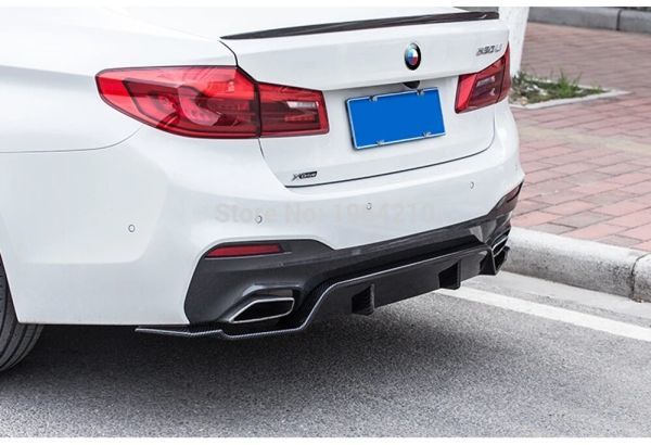 【送料無料】 リアバンパー ディフューザー ブラック BMW 5シリーズ G30 G31 G38 Mスポーツ 2018-2022 リア スポイラー カナード ブレード_参考(実際と異なるお色です)
