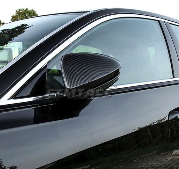 [ бесплатная доставка ] корпус зеркала двери левый правый пара карбоновый rear view зеркало колпак Audi AUDI A6 A7 A8 2019-2023