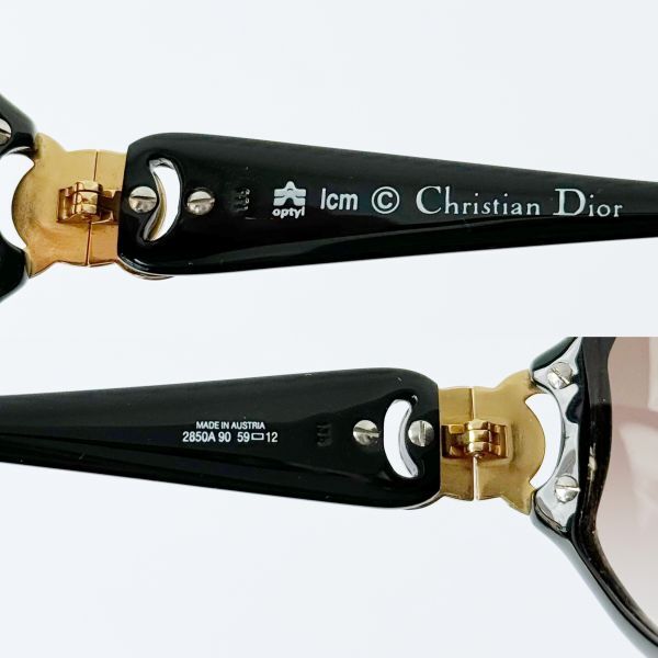 * Dior Christian Dior солнцезащитные очки 2850A 90 боковой CD Logo черный I одежда мужской женский 