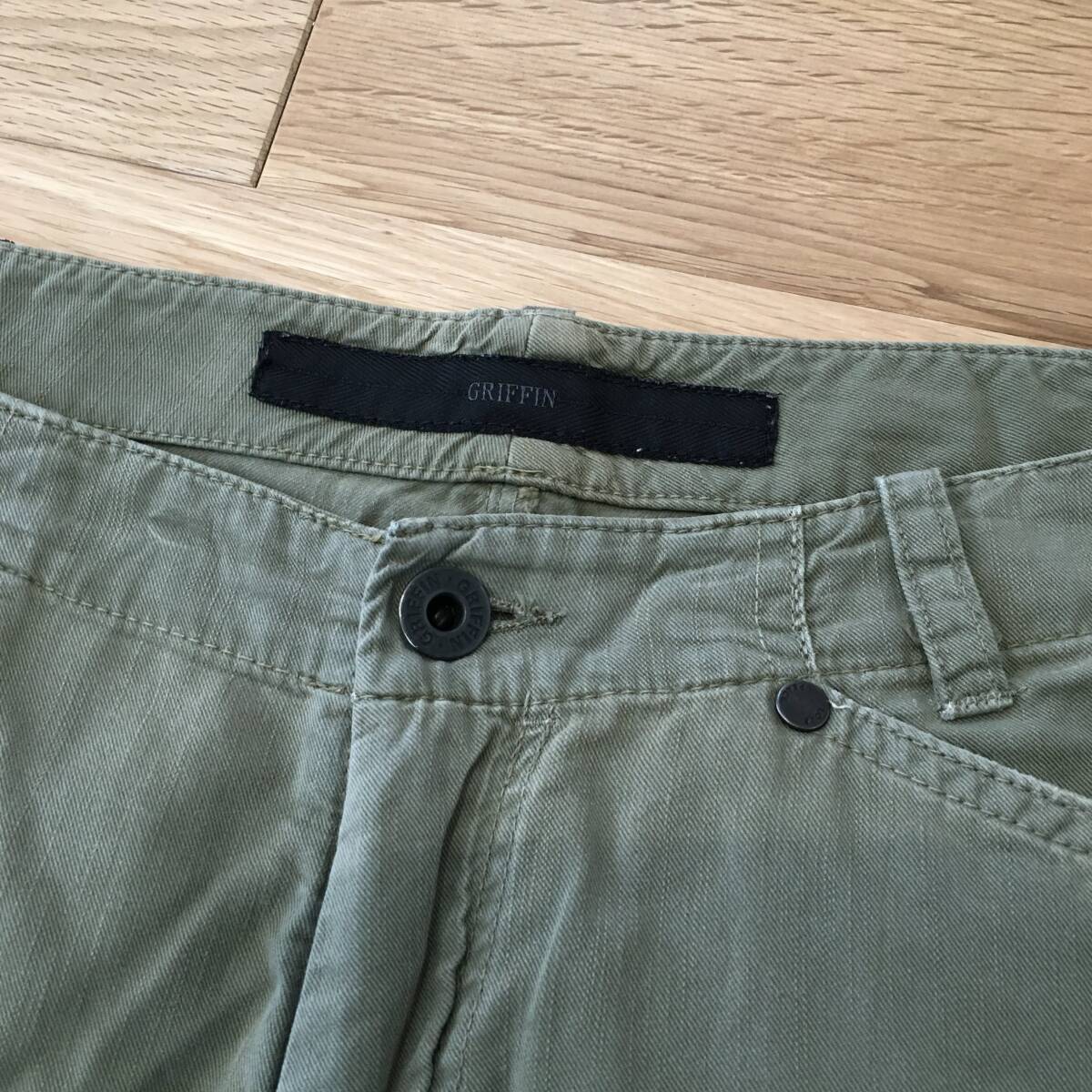  griffin GRIFFIN 2005ss Blade Cut Crust Pants Blade cut crust pants craft pants crash pants khaki 32