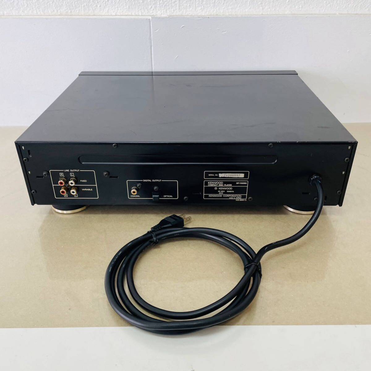 ジャンク　KENWOOD　DP-1100SG　CDプレーヤー　通電確認済み　　i15817　140サイズ発送　　_画像6