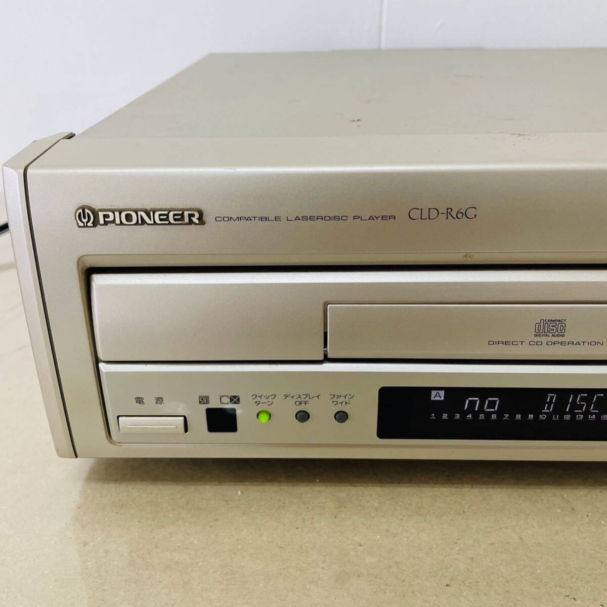 ジャンク　Pioneer　CLD-R6G　CD/LDプレーヤー 　トレイ開閉不可　i15816　140サイズ発送　_画像2