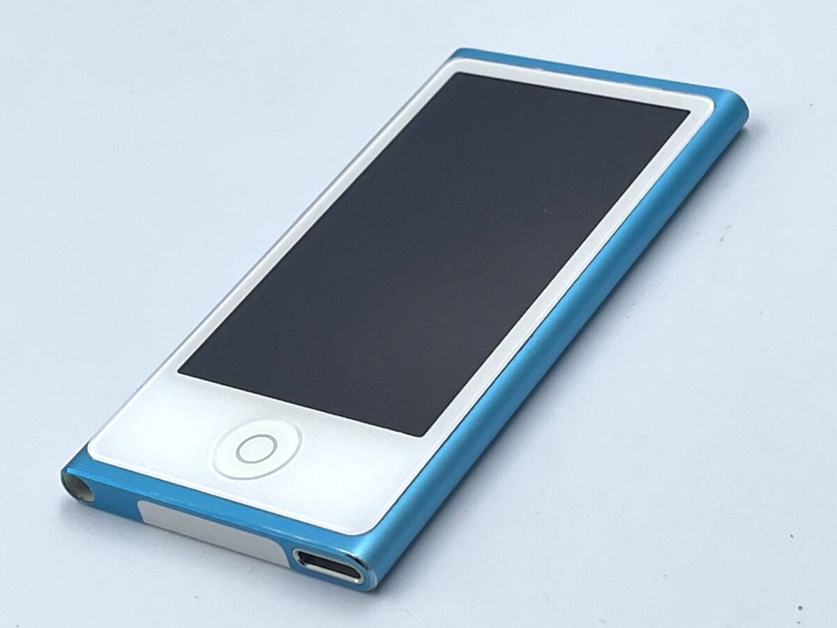 ◆◇外観概ね美品　バッテリー良好！　Apple iPod nano 16GB MD477J A1446 第7世代　ブルー系◇◆_画像3