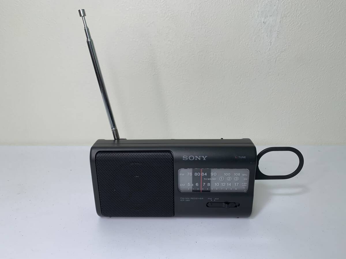 SONY Sony ICF-380 radio FM AM receiver portable radio earphone Showa Retro Vintage used present condition goods szlp
