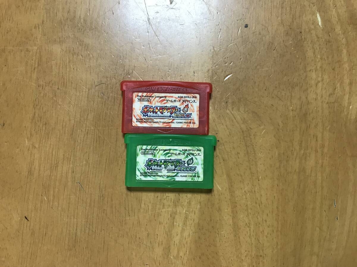 GBA ポケットモンスター　　ファイアレッド　リーフグリーン 2本セット ゲームボーイアドバンス　_画像1