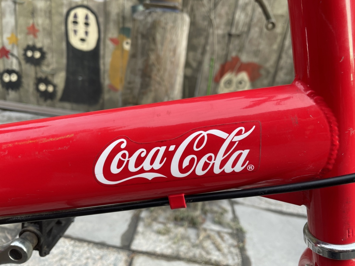 【814】折り畳み自転車　AERO　BICYCLE　CoCa-Cola 整備済（※防犯登録料金込の商品です）引取可・発送可_画像3