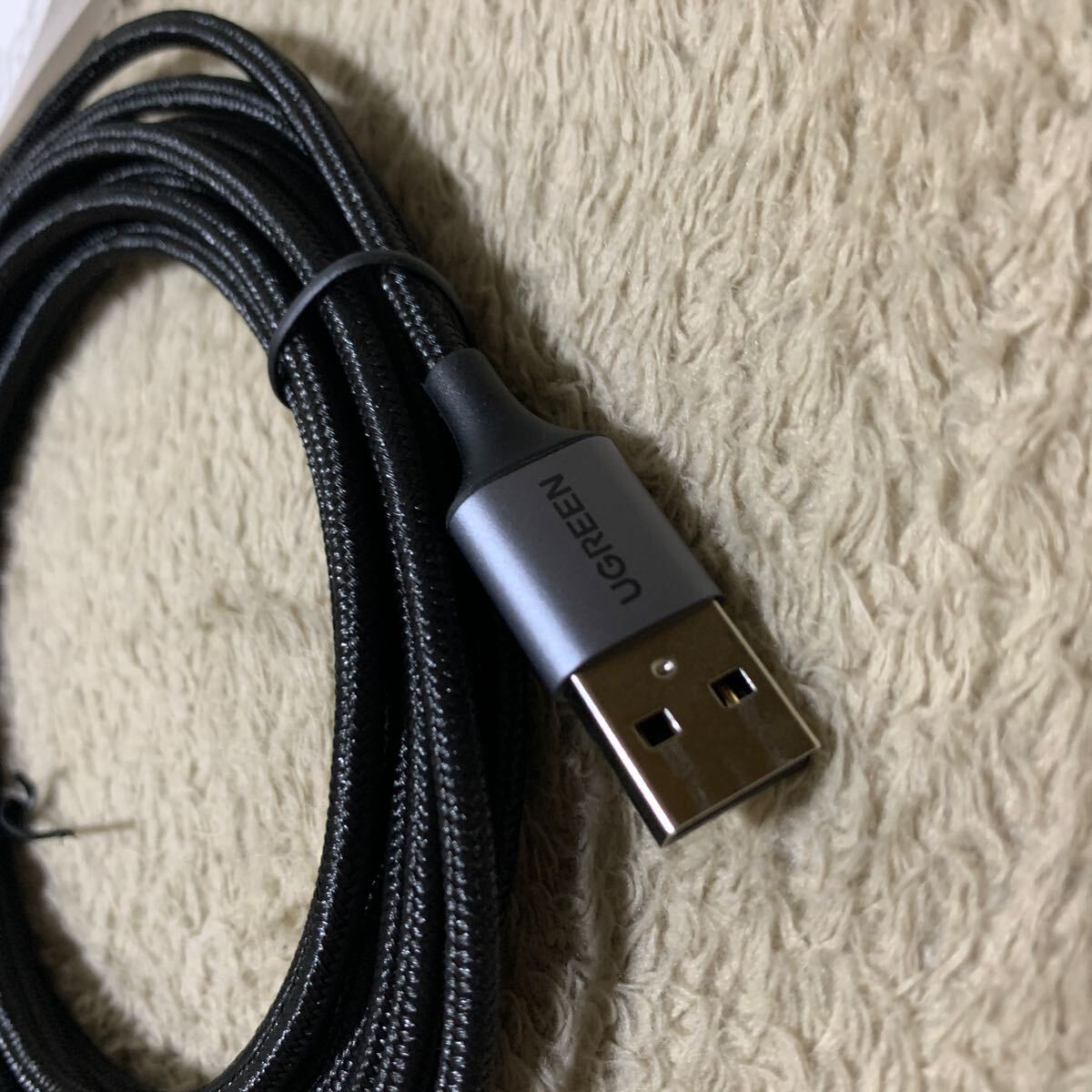 605t1832☆ UGREEN USB miniB ケーブル ミニUSB タイプb 充電 USBケーブル 高耐久性 ナイロン編み デジカメ、PS3 コントローラー 