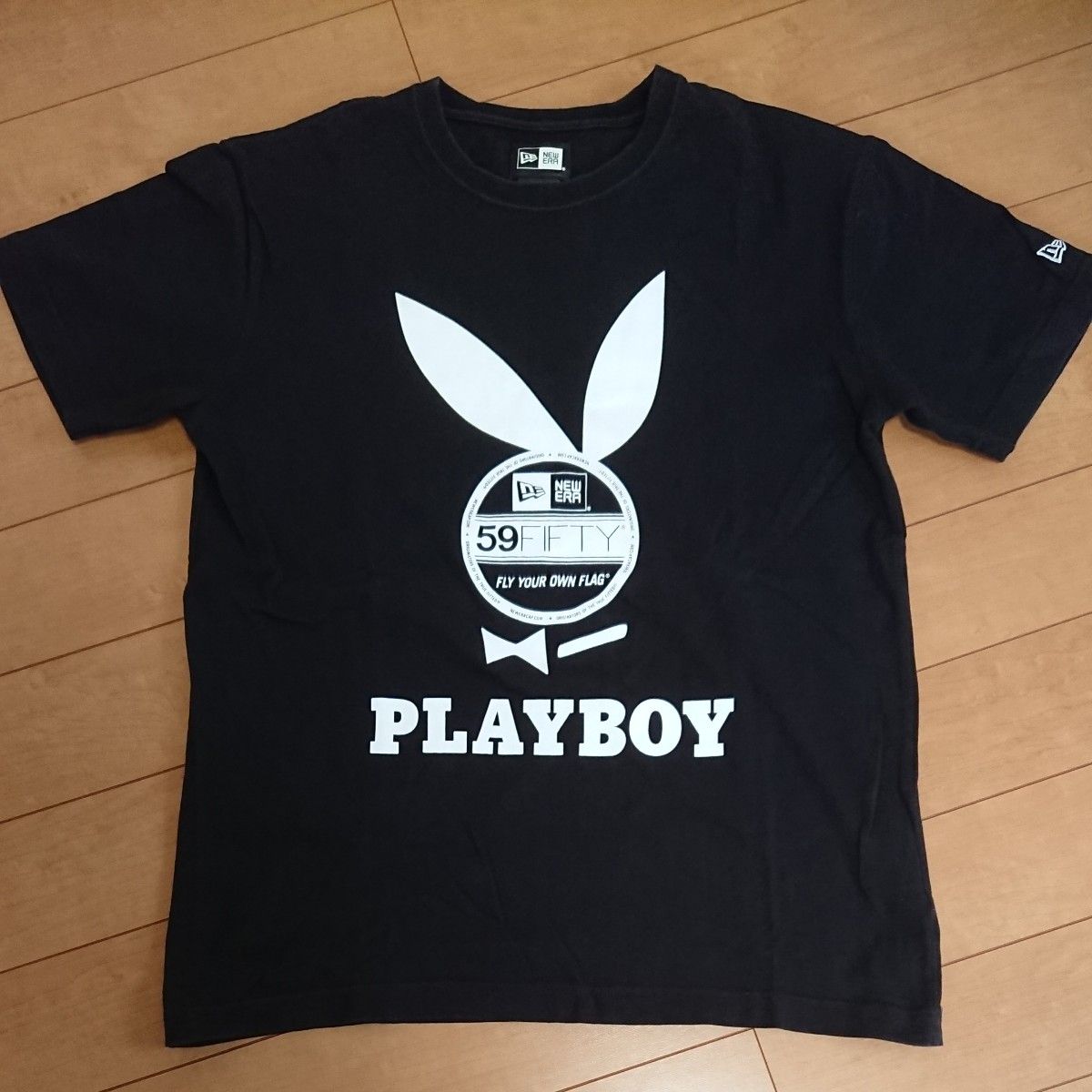 NEW ERA  PLAYBOY ブラック  半袖 Tシャツ  L