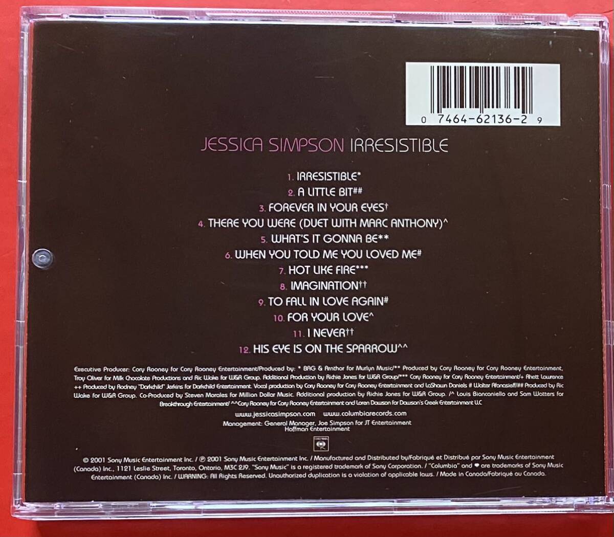 【CD】Jessica Simpson「Irresistible」ジェシカ・シンプソン 輸入盤 盤面良好 [05020100]_画像2