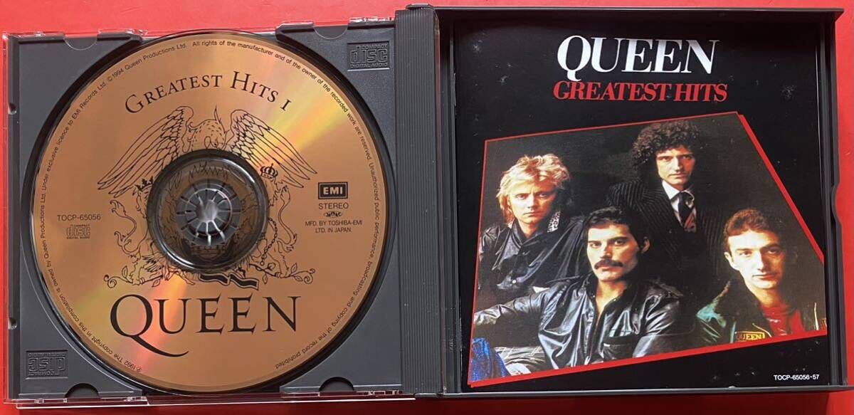 【2CD】クイーン「QUEEN GREATEST HITS Ⅰ＆Ⅱ」国内盤 和文ブックレット&英文ブックレット スリーブケース付き 盤面良好 [05020100]_画像5