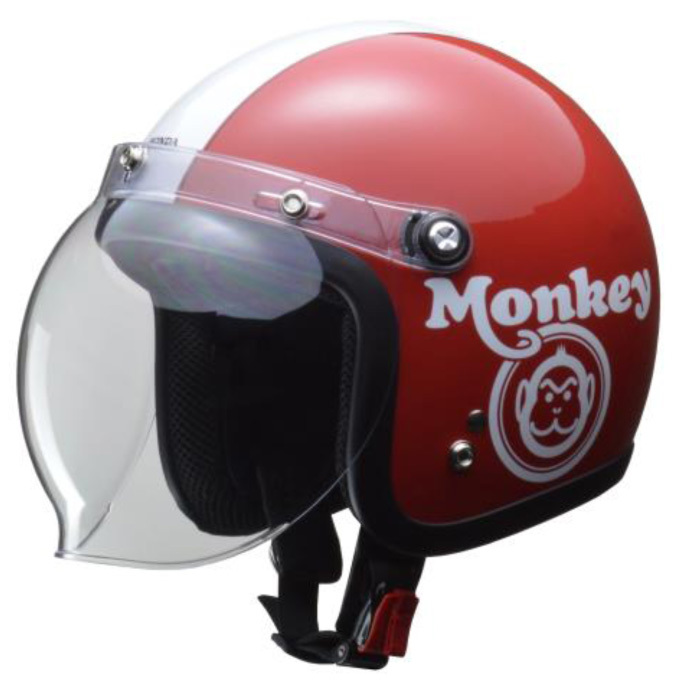■Honda Monkey モンキー ヘルメット レッド×ホワイト サイズ：M_画像1