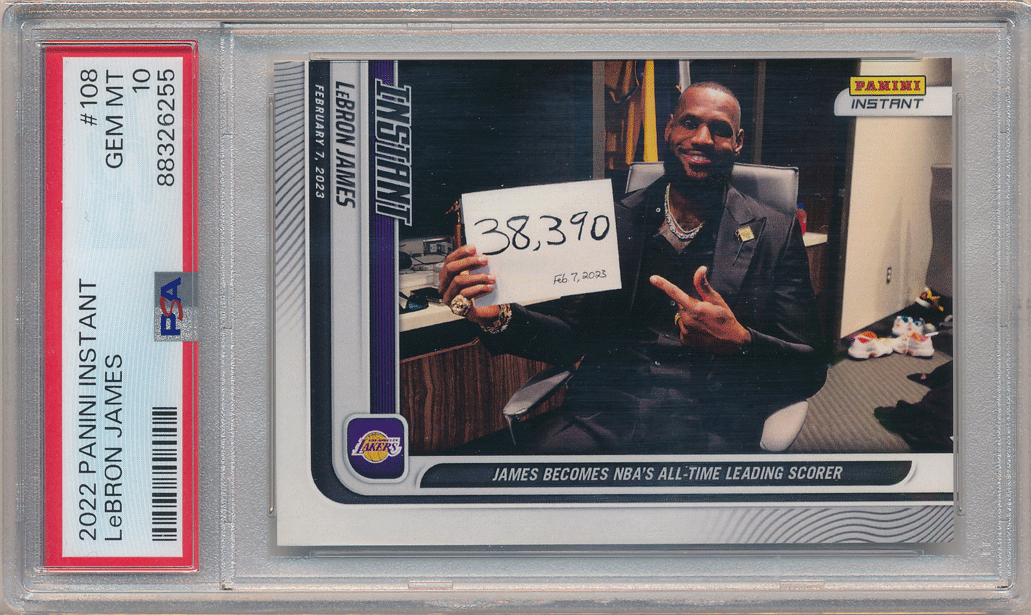 LeBron James NBA 2023-24 Panini Instant James Becomes NBA's All-Time Leading Scorer 14773枚限定 PSA 10 完璧 レブロン・ジェームス Aの画像1