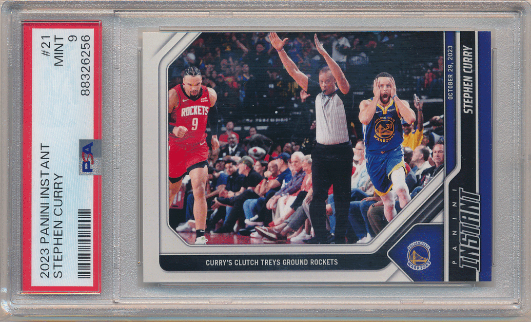 Stephen Curry NBA 2023-24 Panini Instant Curry's Clutch Treys Ground Rockets 686枚限定 PSA 9 ステフィン・カリーの画像1