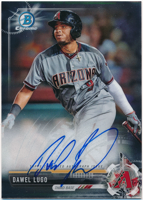 ☆ Dawel Lugo MLB 2017 Bowman Chrome Signature Auto 直筆サイン オート ルーゴ_画像1