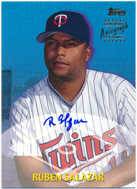 ☆ Ruben Salazar MLB 2000 Topps Signature Auto 直筆サイン オート ルーベン・サラサール_画像1
