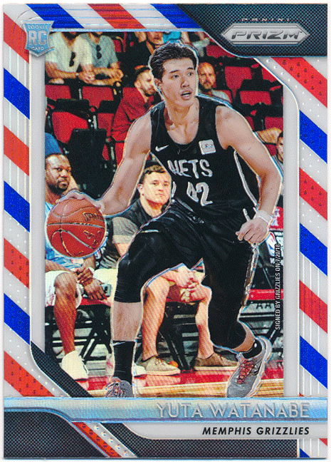 渡邊雄太 NBA 2018-19 Panini Prizm RC Rookie Red White Blue Prizm ルーキーレッドホワイトブループリズム Yuta Watanabeの画像1