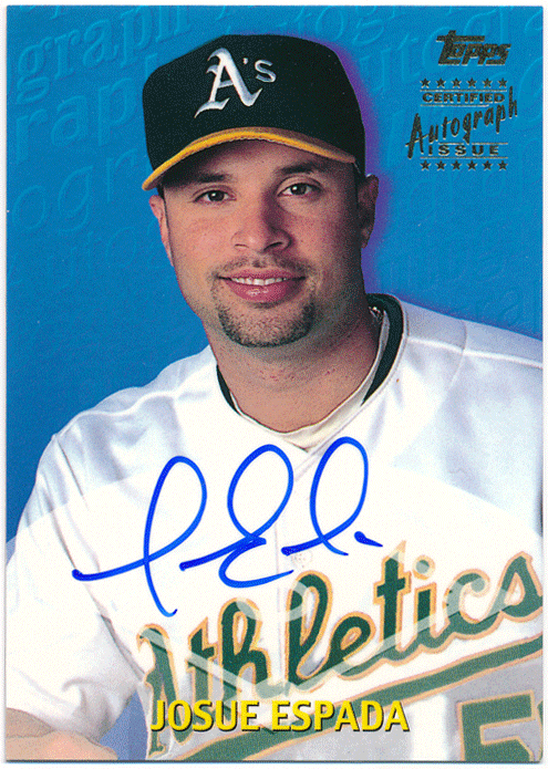 ☆ Josue Espada MLB 2000 Topps Signature Auto 直筆サイン オート ジョー・エスパーダ_画像1
