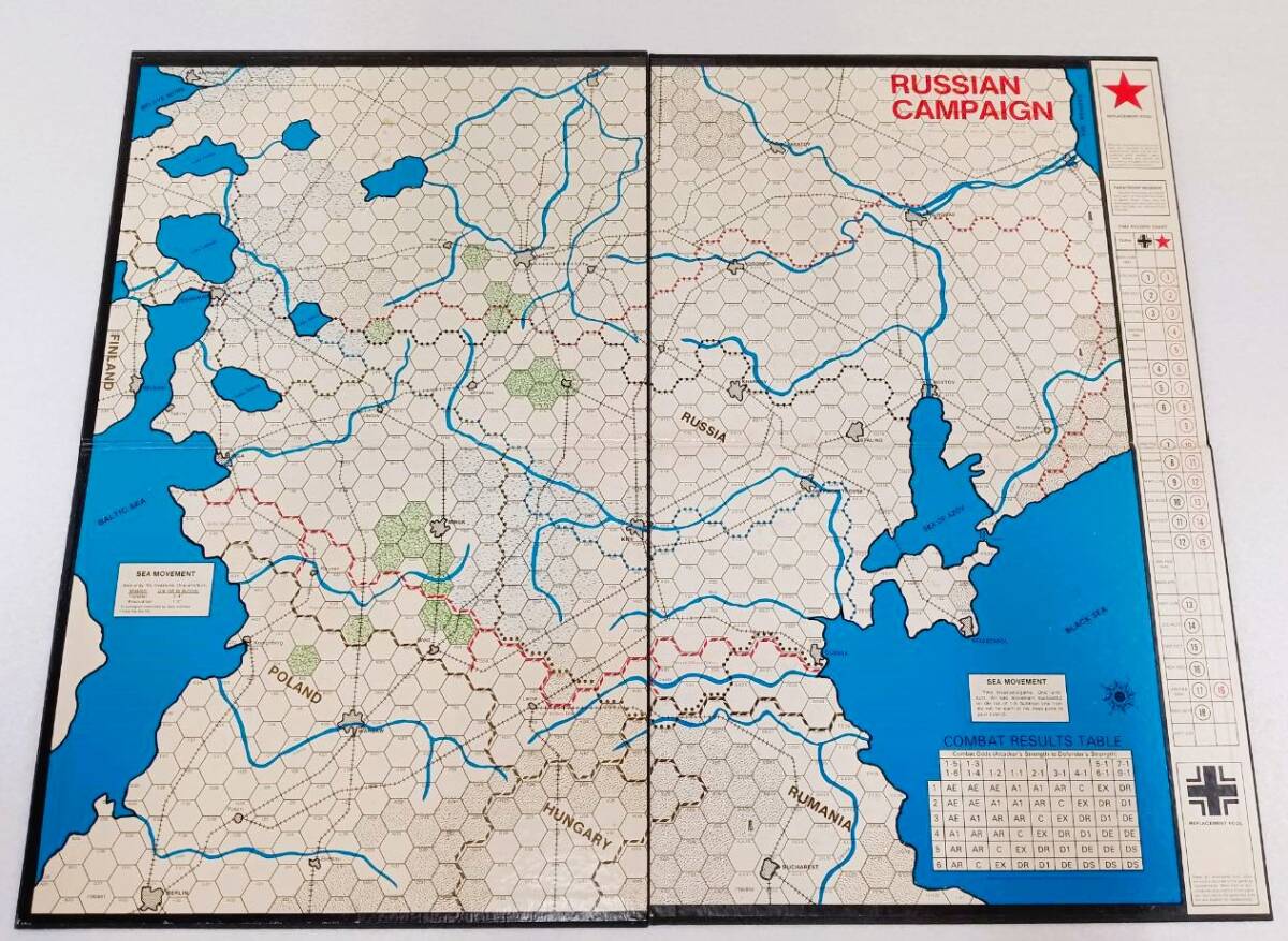 Y★ 希少 RUSSIAN CAMPAIGN Avalon Hill 独ソ戦 アバロンヒル ボードゲーム 当時物 レトロ ビンテージ_画像6