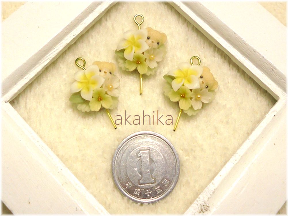 akahika* полимерная масса для моделирования цветок детали *.... букет * плюмерия . маленький цветок * белый 
