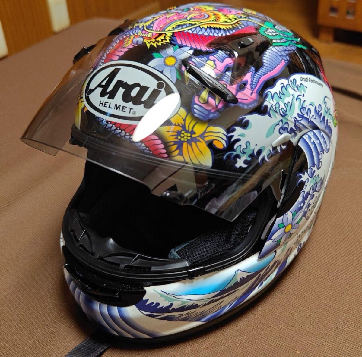 最終値下げ！　アライ フルフェイスヘルメット　astro iq oriental arai 和柄 錦鯉 龍　Lサイズ 