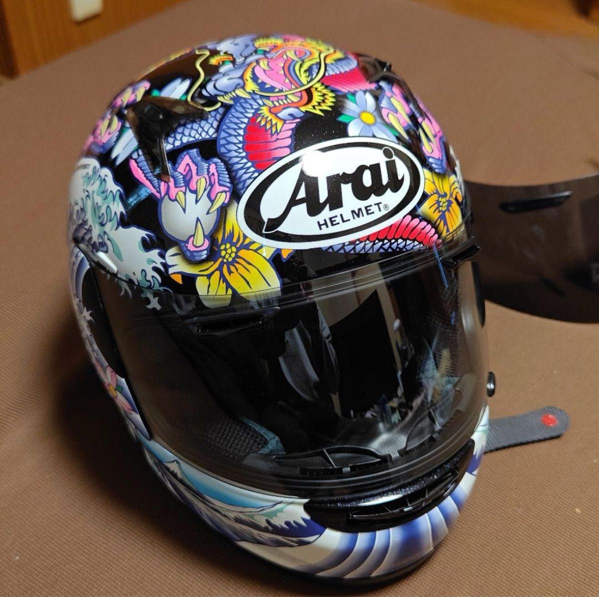 最終値下げ！　アライ フルフェイスヘルメット　astro iq oriental arai 和柄 錦鯉 龍　Lサイズ 