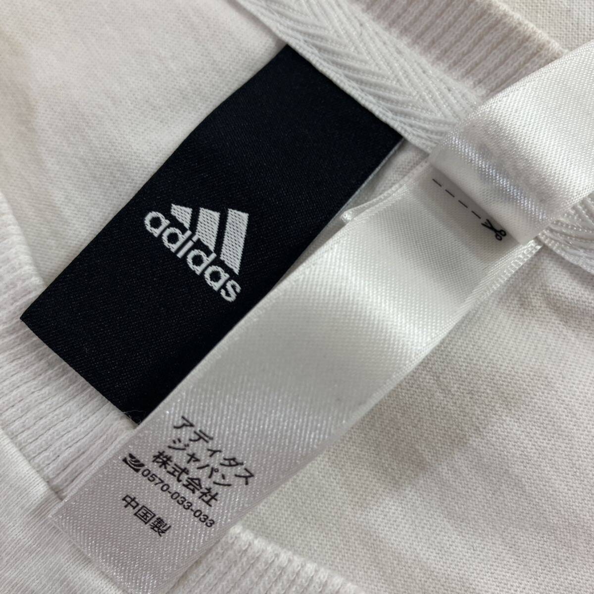 adidas アディダス　men's メンズ　トップス　半袖　tシャツ スポーツ　ロゴ　カジュアル size:S collar:ホワイト　白_画像8