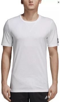 adidas アディダス　men's メンズ　トップス　半袖　tシャツ スポーツ　ロゴ　カジュアル size:S collar:ホワイト　白