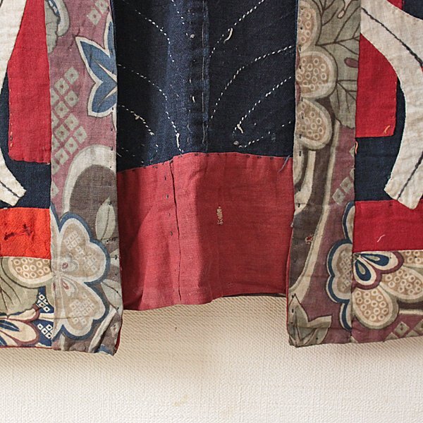 【TAKIYA】7249『 アイヌ民族衣装 カパラミプ』 白布切抜文衣 木綿 刺繍 antique kimono textile 民藝 北海道 古美術 時代の画像8