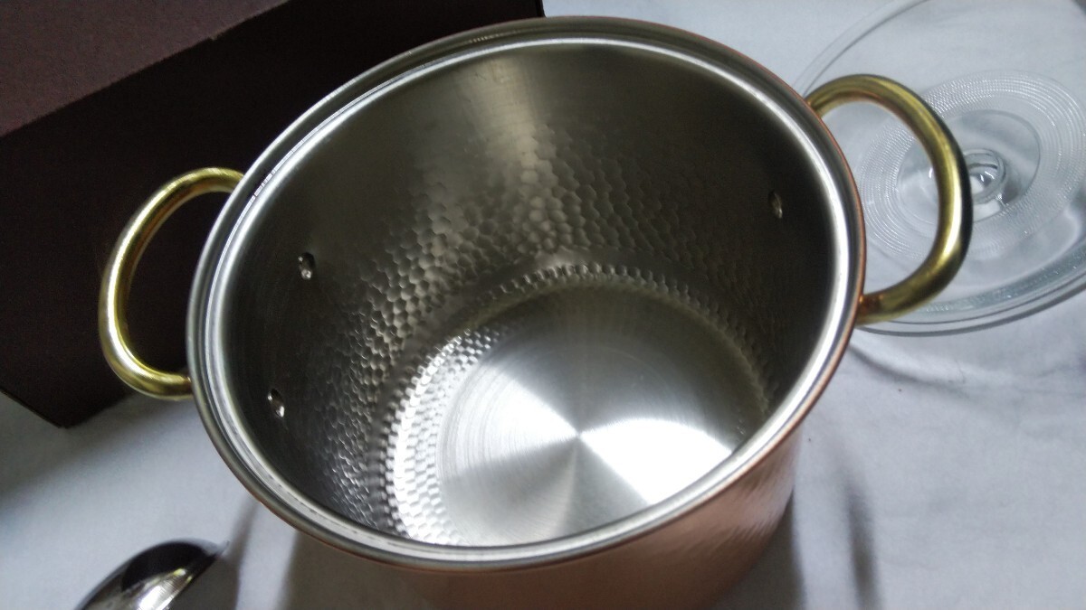 未使用　銅鍋　シチューポット17cm　杉山金属株式会社_画像3