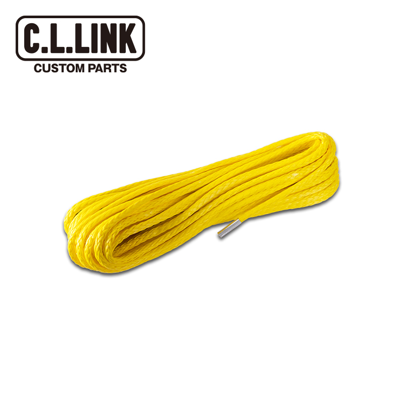  fibre rope single goods yellow 6mm×15m 6000lbs for electric winch for exchange Jimny etc. si- L link Synth tik free shipping traction 