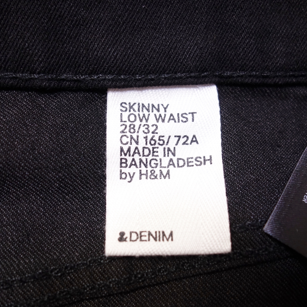 28インチ ストレッチスキニージーンズ メンズ &DENIM H&M 古着 デニム パンツ 黒 MQ29_画像3